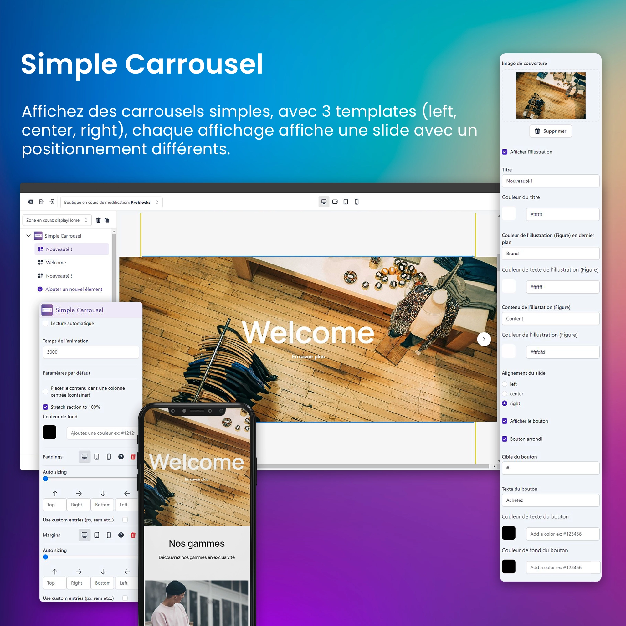 Présentation du block SimpleCarousel